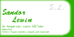 sandor lewin business card